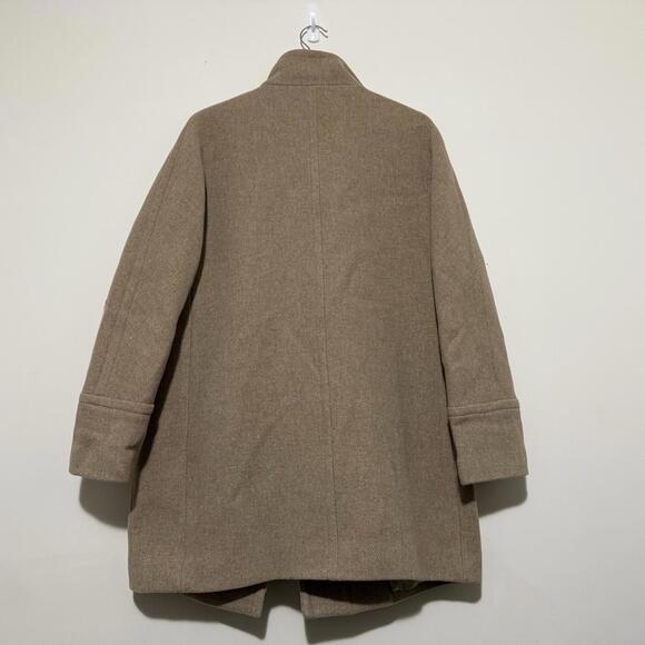 J.Crew Stadium Cloth Nello Gori Wool Blend Coat Beige Size 12  Outdoor Women’s - Picture 7 of 9